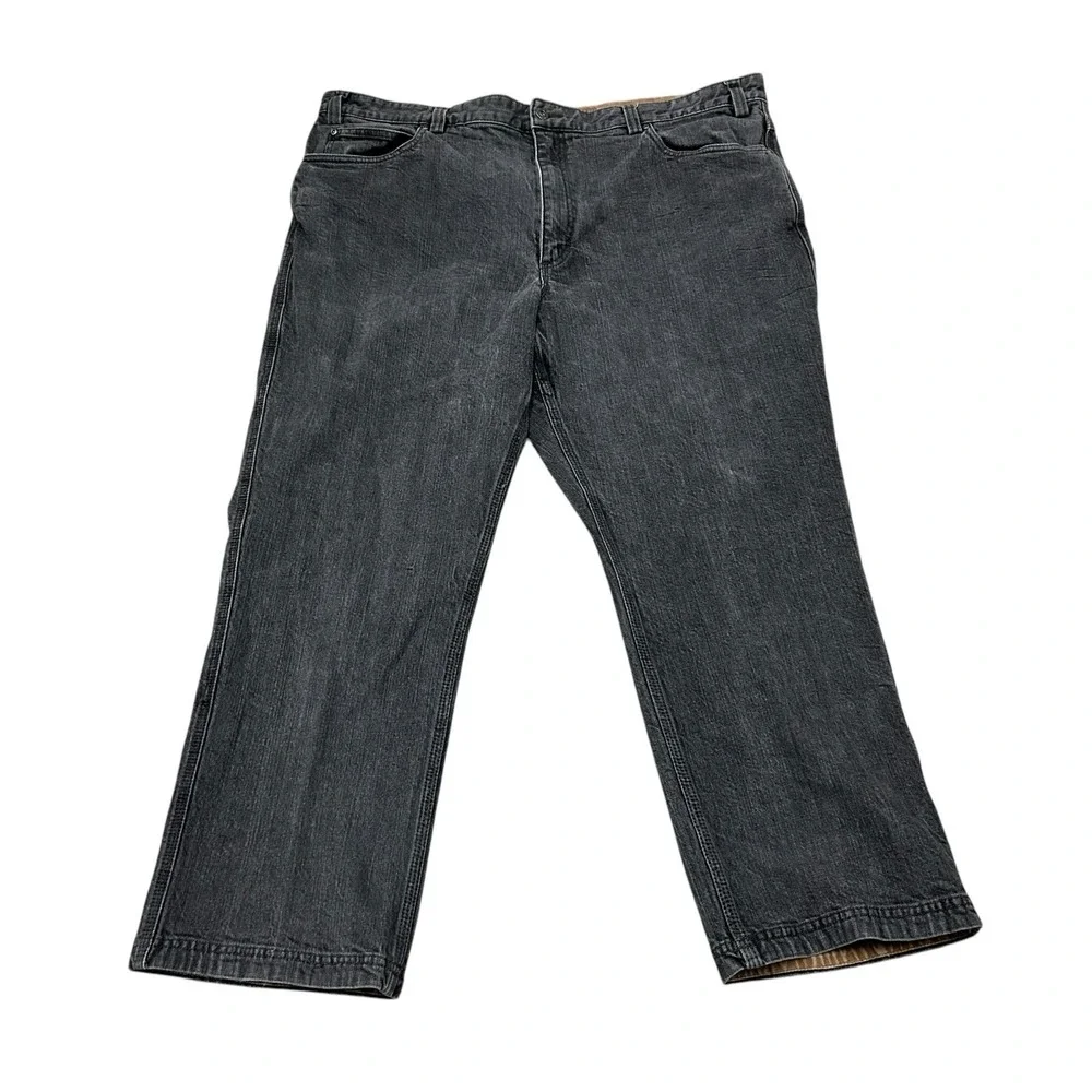 Duluth Trading Flex Ballroom Jeans Men's 44X30 Black Denim‎ Relaxed Fit Outdoor